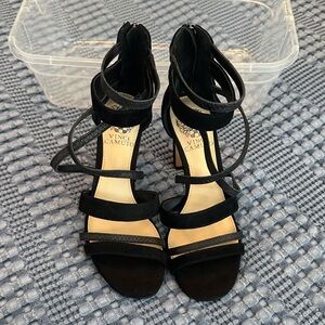 Vince Camuto Black Strappy Heels